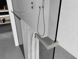 Mexen Uni-R porte-serviettes pour paroi de douche, nickel brossé - 800-06-97