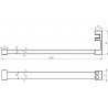 Mexen Uni-R barre porte-serviettes pour paroi de douche, chrome - 800-06-01