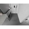 Mexen Kioto+ paroi de douche avec étagère Walk-in 120 x 200 cm, transparent/givre, noir - 800-120-121-70-35