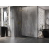 Mexen Lunar-B Duo cabine de douche pivotante 80 x 80 cm, transparent, or brossé - 832-080L-080P-55-00