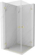Mexen Lunar-B Duo cabine de douche pivotante 85 x 85 cm, transparent, doré brossé - 832-085L-085P-55-00