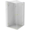 Cabine de douche battante Mexen Lunar-B Duo 95 x 95 cm, transparent, or brossé - 832-095L-095P-55-00