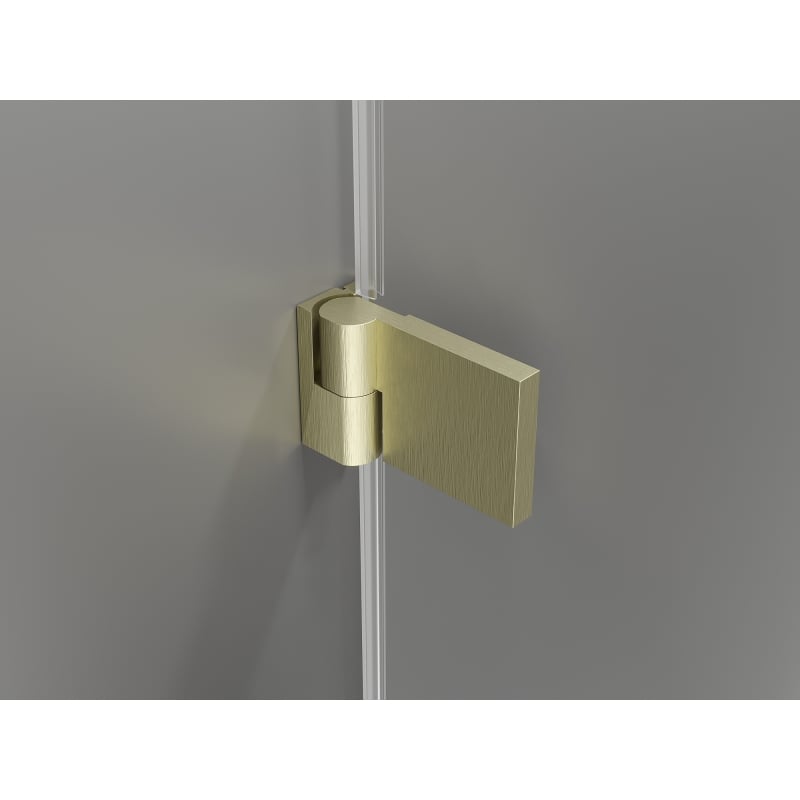 Mexen Lunar-B Duo cabine de douche pivotante 100 x 100 cm, transparente, or brossé - 832-100L-100P-55-00