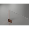 Mexen Lunar-B Duo cabine de douche pivotante 85 x 75 cm, transparente, or rose - 832-085L-075P-60-00