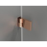 Mexen Lunar-B Duo cabine de douche pivotante 85 x 75 cm, transparente, or rose - 832-085L-075P-60-00