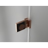Mexen Lunar-B Duo cabine de douche pivotante 85 x 75 cm, transparente, or rose - 832-085L-075P-60-00