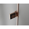 Mexen Lunar-B Duo cabine de douche pivotante 85 x 75 cm, transparente, or rose - 832-085L-075P-60-00