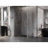 Mexen Lunar-B Duo cabine de douche pivotante 85 x 75 cm, transparente, or rose - 832-085L-075P-60-00