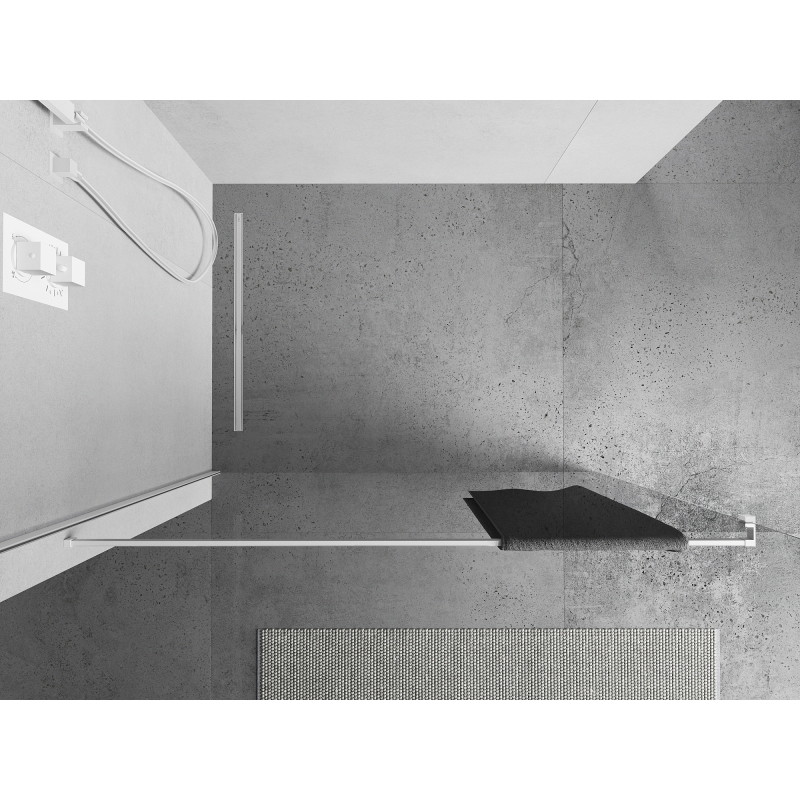 Mexen rampe pour serviettes pour paroi de douche, blanc - 800-06-20