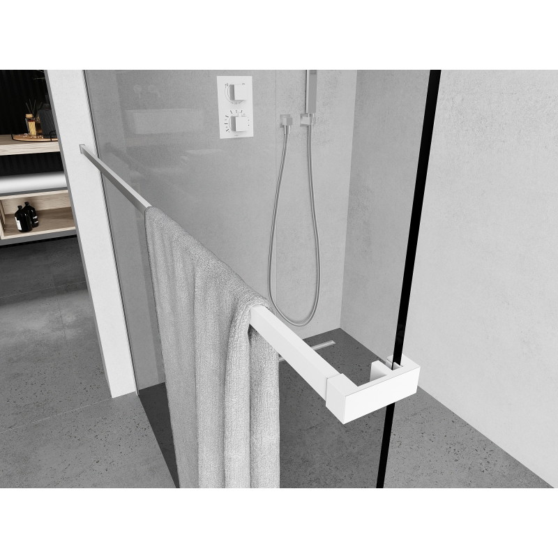 Mexen rampe pour serviettes pour paroi de douche, blanc - 800-06-20