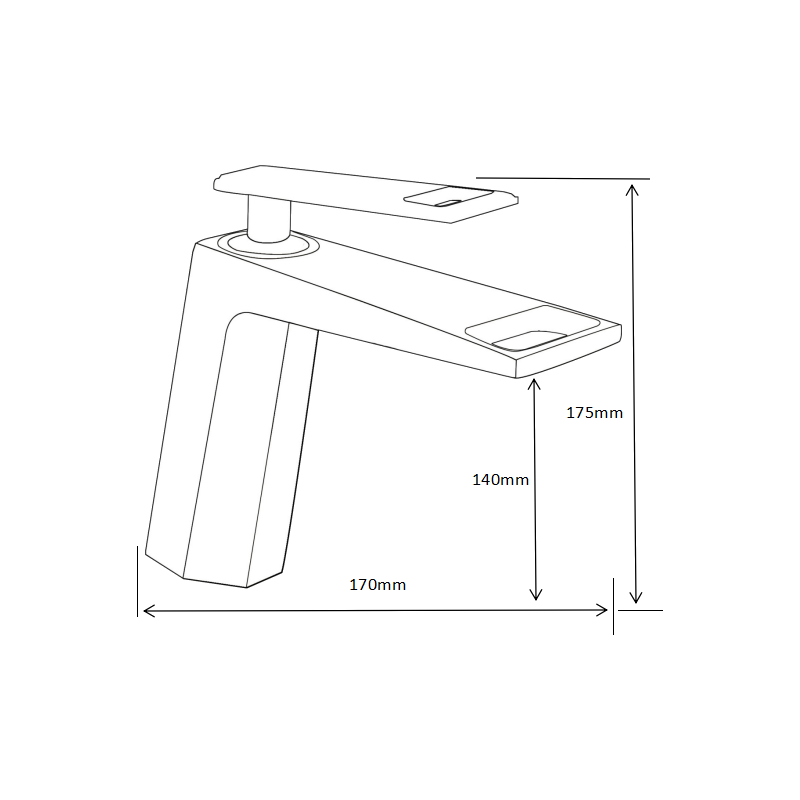Mexen Topaz robinet de lavabo, chromé - 73900-00