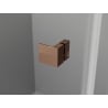 Mexen Lunar-B Duo cabine de douche pivotante 90 x 90 cm, transparent, or rose - 832-090L-090P-60-00