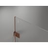 Mexen Lunar-B Duo cabine de douche pivotante 90 x 90 cm, transparent, or rose - 832-090L-090P-60-00