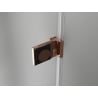 Mexen Lunar-B Duo cabine de douche pivotante 90 x 90 cm, transparent, or rose - 832-090L-090P-60-00
