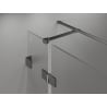 Mexen Lunar T cabine de douche pivotante droite 125 x 120 cm, transparente, gris canon brossé - 834T-125-120-66-00-P