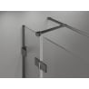 Mexen Lunar T cabine de douche pivotante droite 125 x 120 cm, transparente, gris canon brossé - 834T-125-120-66-00-P