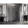 Mexen Lunar T cabine de douche pivotante droite 125 x 120 cm, transparente, gris canon brossé - 834T-125-120-66-00-P