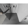 Mexen Kioto+ paroi de douche avec étagère Walk-in 80 x 200 cm, miroir, noire - 800-080-121-70-50