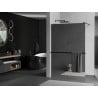 Mexen Kioto+ paroi de douche avec étagère Walk-in 80 x 200 cm, miroir, noir - 800-080-121-70-50