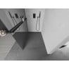 Kioto+ paroi de douche avec étagère Walk-in 120 x 200 cm, miroir, noir - 800-120-121-70-50