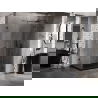 Douche Mexen Lunar T droite 125 x 100 cm, transparente, noire - 834T-125-100-70-00-P