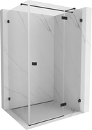 Mexen Lunar T cabine de douche pivotante droite 125 x 100 cm, transparent, noir - 834T-125-100-70-00-P