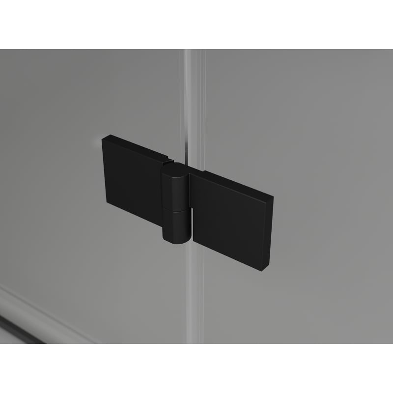 Mexen Lunar T cabine de douche pivotante droite 125 x 100 cm, transparent, noir - 834T-125-100-70-00-P