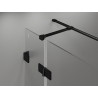 Mexen Lunar T cabine de douche pivotante droite 125 x 100 cm, transparent, noir - 834T-125-100-70-00-P