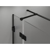 Mexen Lunar T cabine de douche pivotante droite 125 x 100 cm, transparent, noir - 834T-125-100-70-00-P
