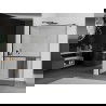 Mexen Kioto+ paroi de douche avec tablette Walk-in 130 x 200 cm, motif noir, noir - 800-130-121-70-70