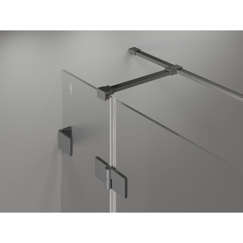 Mexen Lunar T cabine de douche pivotante droite 140 x 90 cm, transparent, gun metal - 834T-140-090-95-00-P