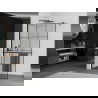 Paroi de douche Mexen Kioto+ avec étagère Walk-in 100 x 200 cm, motif noir, noir - 800-100-121-70-77