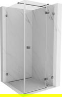 Mexen Lunar T cabine de douche pivotante droite 120 x 120 cm, transparent, métal canon - 834T-120-120-95-00-P