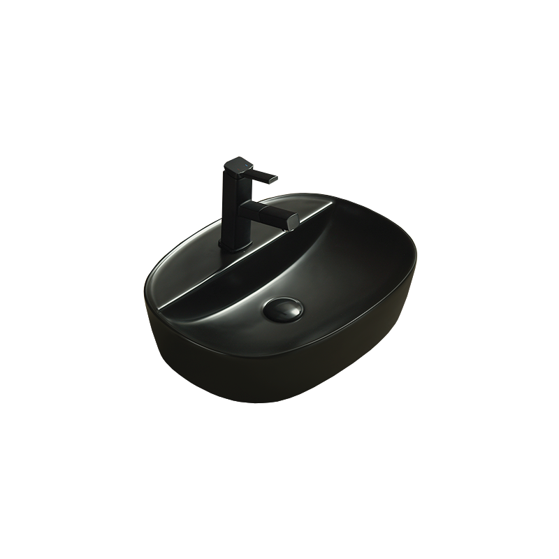Mexen Iris lavabo de comptoir 50 x 38 cm, Noir mat - 21995085