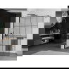 Mexen Kioto+ paroi de douche avec étagère Walk-in 140 x 200 cm, motif noir, noir - 800-140-121-70-77