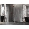 Mexen Lunar-B Duo cabine de douche pivotante 70 x 70 cm, transparent, cuivre brossé - 832-070L-070P-65-00