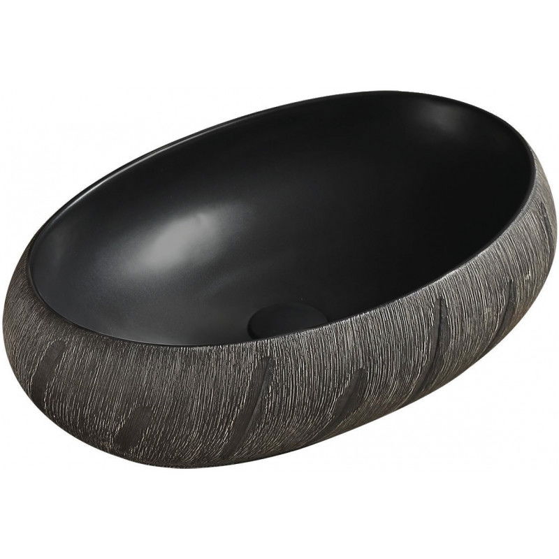 Mexen Abril lavabo de comptoir 58 x 39 cm, Noir - 22015866