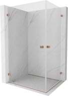 Mexen Lunar-B Duo cabine de douche pivotante 95 x 85 cm, transparent, cuivre brossé - 832-095L-085P-65-00