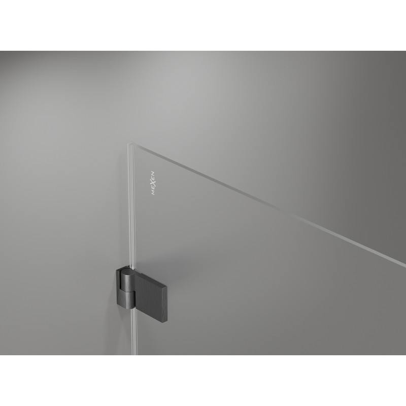 Mexen Lunar-B Duo cabine de douche pivotante 75 x 70 cm, transparent, gris canon brossé - 832-075L-070P-66-00
