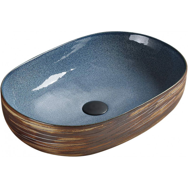 Mexen Agota lavabo de comptoir 58 x 40 cm, Bleu - 22025866