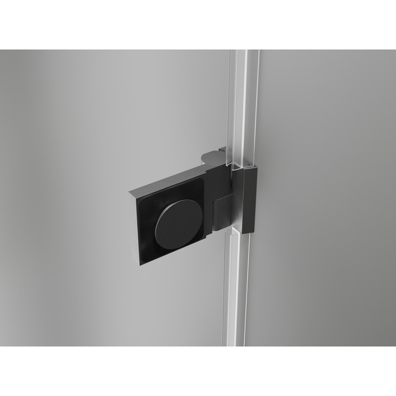 Mexen Lunar-B Duo cabine de douche pivotante 100 x 80 cm, transparent, gris canon brossé - 832-100L-080P-66-00