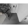 Mexen Kioto+ paroi de douche avec étagère Walk-in 130 x 200 cm, motif blanc, noir - 800-130-121-70-85