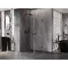 Mexen Lunar-B Duo cabine de douche battante 90 x 90 cm, transparent, gris acier brossé - 832-090L-090P-66-00