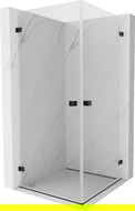 Mexen Lunar-B Duo cabine de douche pivotante 70 x 70 cm, transparente, noire - 832-070L-070P-70-00