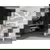 Mexen Kioto+ paroi de douche avec étagère Walk-in 70 x 200 cm, motif blanc, noir - 800-070-121-70-97