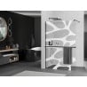 Mexen Kioto+ paroi de douche avec étagère Walk-in 80 x 200 cm, vague blanche, noire - 800-080-121-70-97