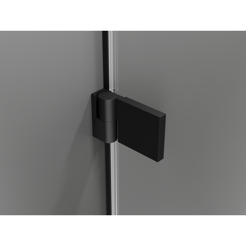Mexen Lunar-B Duo cabine de douche pivotante 90 x 75 cm, transparent, noir - 832-090L-075P-70-00