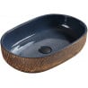 Mexen Aleta lavabo à poser 59 x 40 cm, bleu - 22035966