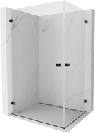Mexen Lunar-B Cabine de douche pivotante Duo 95 x 85 cm, transparente, noire - 832-095L-085P-70-00