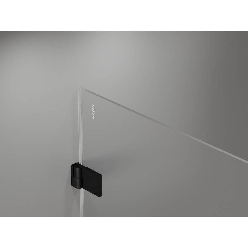 Mexen Lunar-B Duo cabine de douche pivotante 100 x 100 cm, transparent, noir - 832-100L-100P-70-00